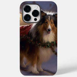 Coque Pour Pour iPhone 14 Pro Max Saison de Noël du Shetland Sheepdog