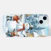 Coques Case-Mate iPhone Saison Noël / hiver Snowman (Verso (horizontal))