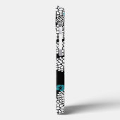 Coques Case-Mate iPhone Sakura bleu noir fleurs motif floral (Verso / Gauche)