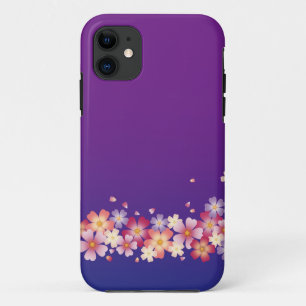 Case-Mate iPhone Case Sakura Blossoms Mixtes Kimono Style Bleu & Purple