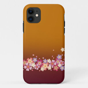 Case-Mate iPhone Case Sakura Blossoms Mixtes Kimono Style Bourgogne & Or
