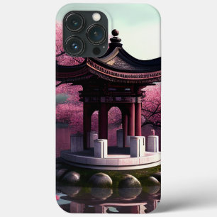 Case-Mate iPhone Case Sakura Cherry Blossom Garden Shrine Pond Japonais