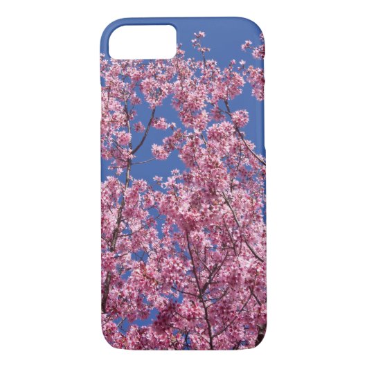 Coques Case-Mate iPhone Sakura Cherry Fleurit Dans Le Bleu (Dos)