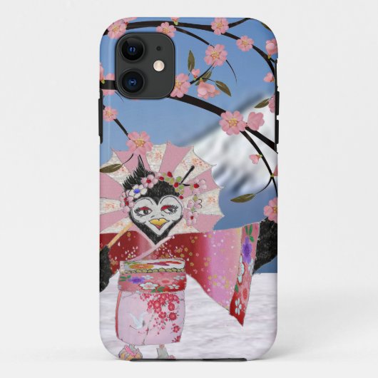 Coques Case-Mate iPhone Sakura Geisha Bird dans les fleurs de cerisiers de (Dos)