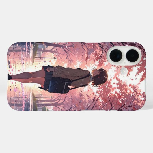 Coques Case-Mate iPhone Sakura Rain Walk (Verso (horizontal))