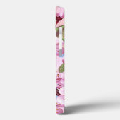 Coques Case-Mate iPhone Sakura rose sur la peinture Arrière - plan (Verso / Gauche)