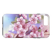 Coques Case-Mate iPhone Sakura rose sur la peinture Arrière - plan (Dos (Horizontal))