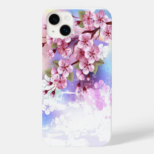 Coque Pour iPhone 14 Plus Sakura rose sur la peinture Arrière - plan