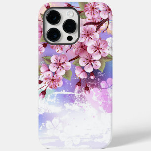 Coque Pour Pour iPhone 14 Pro Max Sakura rose sur la peinture Arrière - plan