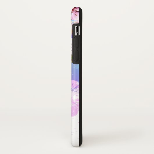 Coques Case-Mate iPhone Sakura rose sur la peinture Arrière - plan (Dos/Gauche)