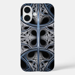 Coques iPhone 16 Salle Skelète Art Fractal Géométrique