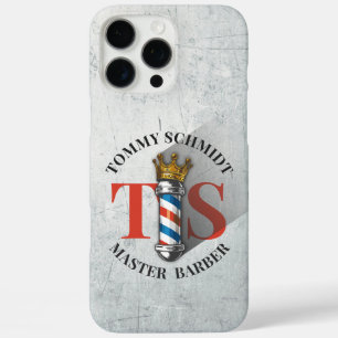 Coques iPhone 16 Pro Max Salon de coiffure Barber Hair Shop King Crown Mât