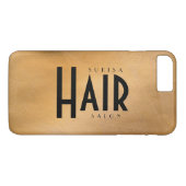 Coques Case-Mate iPhone Salon de Coiffure Cuivre Métallisé (Dos (Horizontal))