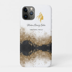 Case-Mate iPhone Case Salon de coiffure Or et noir