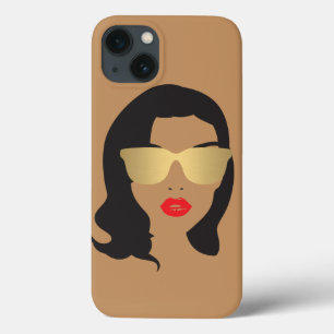 Coques Pour iPhone Salon De Coiffure, Styliste, Belle Fille Tan/Brown