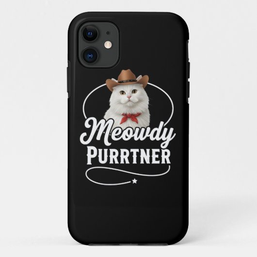 Coques Case-Mate iPhone Salut Purrtner Dessin de Chat Drôle de Cowboy West (Dos)