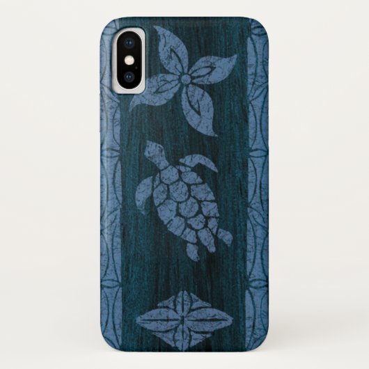 Coques Case-Mate iPhone Samoan Tapa Hawaiian Faux Wood Surboard (Dos)