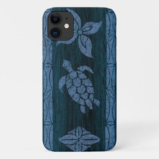 Coques Case-Mate iPhone Samoan Tapa Hawaiian Faux Wood Surboard (Dos)