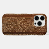 Coques Case-Mate iPhone Samoan Tapa Hawaiian Faux Wood Surboard (Verso (horizontal))