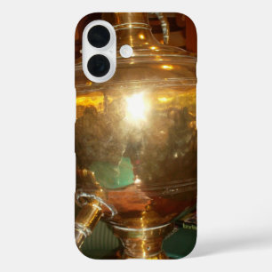 Coques iPhone 16 Samovar Doré Vintage Art de Théière Héritée Prin