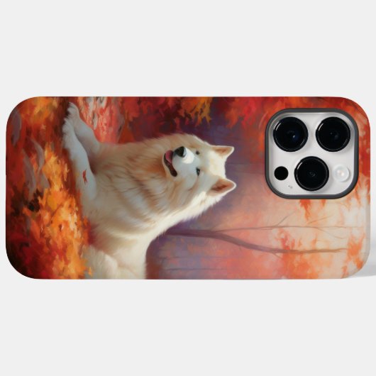 Coques Case-Mate iPhone Samoyé en automne Leaves Fall Inspire (Verso (horizontal))