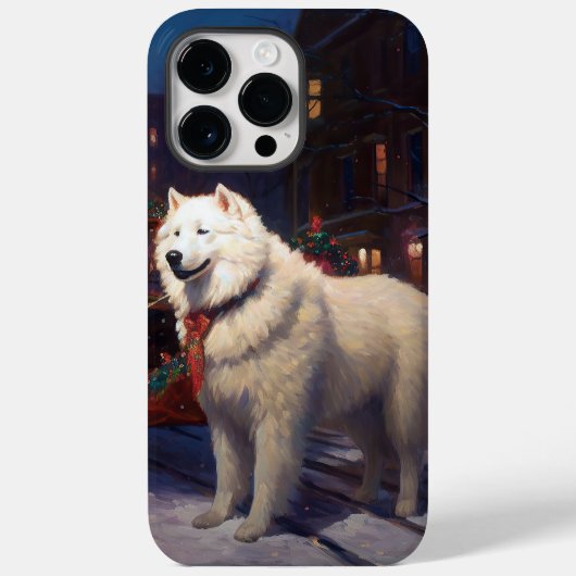 Coques Case-Mate iPhone Samoyed Christmas Festive Saison (Verso)