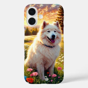 Coques iPhone 16 Samoyède au bord du lac