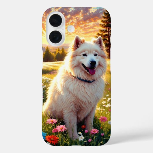 Coques Case-Mate iPhone Samoyède au bord du lac (Verso)