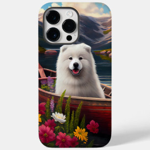 Coque Pour Pour iPhone 14 Pro Max Samoyède sur une pagaie : Une aventure pittoresque