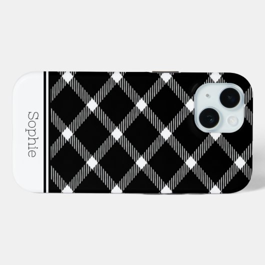 Coques Case-Mate iPhone Samsung personnalisé noir et blanc (Verso (horizontal))
