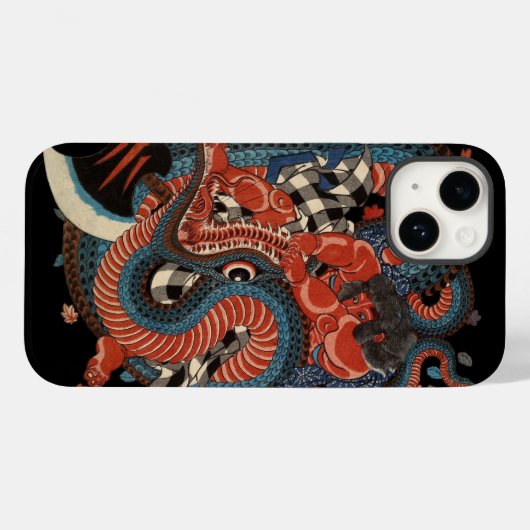 COQUES Case-Mate iPhone SAMURAI COMBATTRE LE GÉANT SNAKE (Verso (horizontal))