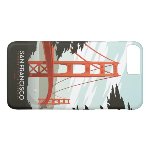 Coques Case-Mate iPhone San Francisco, CA - Golden Gate Bridge (Dos (Horizontal))