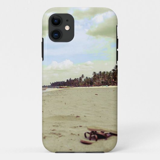 Coques Case-Mate iPhone Sandales sur une plage tropicale (Dos)