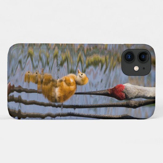 Coques Case-Mate iPhone Sandhill crane mignonne bébé oiseau (Dos (Horizontal))