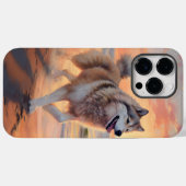 Coques Case-Mate iPhone Sandy Paws Alaskan Malamute Chien sur le coucher d (Verso (horizontal))