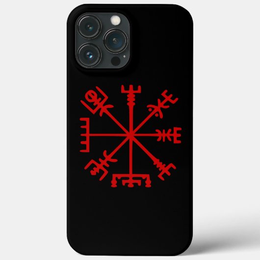 Coques Case-Mate iPhone Sang Rouge Vegvísir (Viking Compass) (Verso)