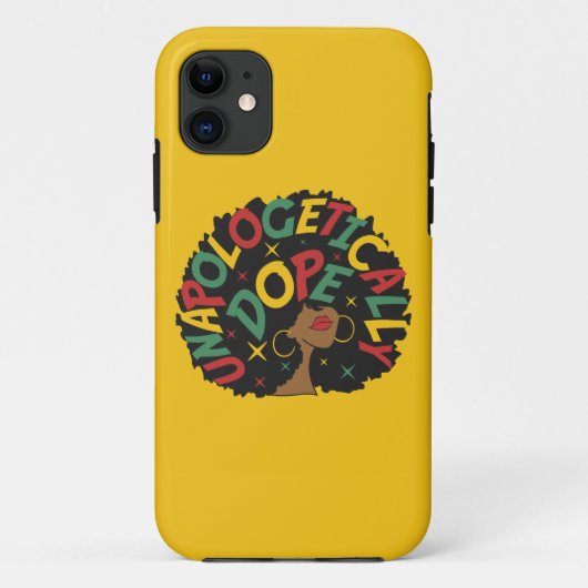 Coques Case-Mate iPhone Sans excuses Dope Black Girl Afro (Dos)