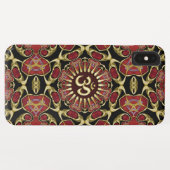Coques Case-Mate iPhone Sanskrit Om Gold + Red Baroque iPhone 3 case (Dos (Horizontal))