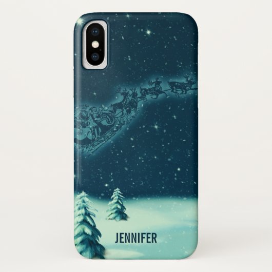 Coques Case-Mate iPhone Santa and his Reindeers (Dos)
