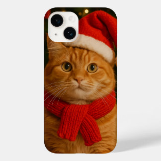 Coque Pour iPhone 14 Santa Cat iPhone 14 Case
