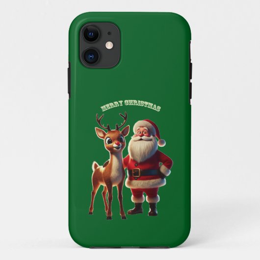 Coques Case-Mate iPhone Santa Claus and Rudolph the Red-Nosed Reindeer URM (Dos)