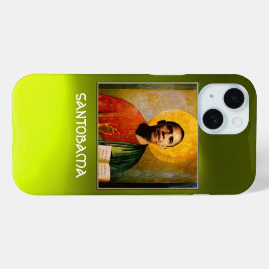 Coques Case-Mate iPhone SANTOBAMA Jaune (Verso (horizontal))