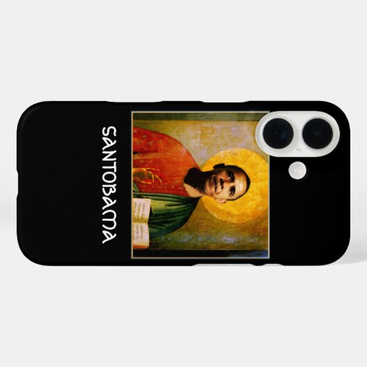 Coques Case-Mate iPhone SANTOBAMA, noir (Verso (horizontal))