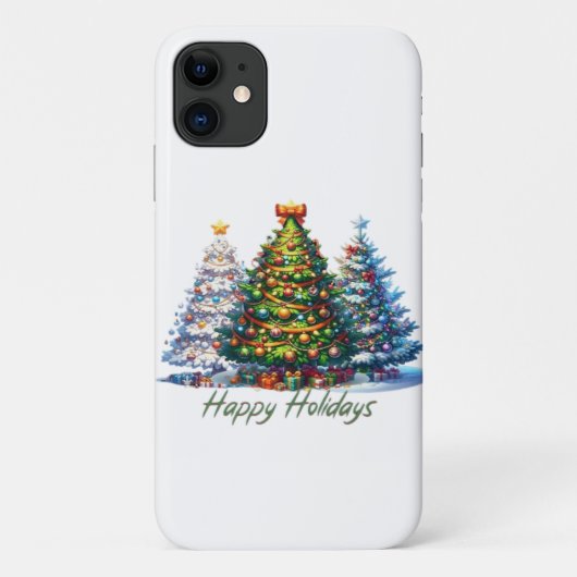 Coques Case-Mate iPhone sapin de Noël (Dos)