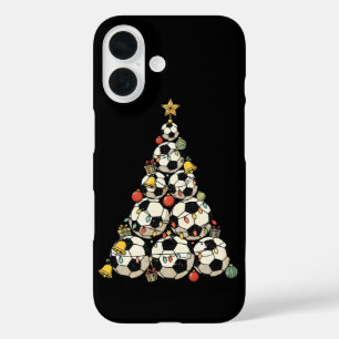 Coques iPhone 16 Sapin de Noël de football