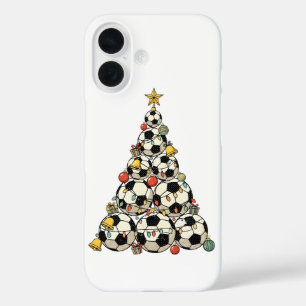 Coques iPhone 16 Sapin de Noël de football