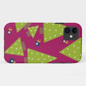 Coques Case-Mate iPhone Sapins de Noël Fantaisistes (Dos (Horizontal))