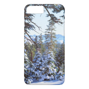 Coque iPhone 7 Plus Sapins rouges enneigés dans la High Sierra 2