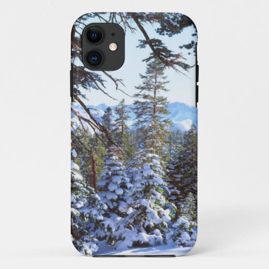 Coques Case-Mate iPhone Sapins rouges enneigés dans la High Sierra 2 (Dos)