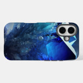Coques Case-Mate iPhone Sapphire bleu céleste rêve cristal Abstrait (Verso (horizontal))